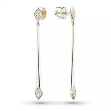 Пусеты из желтого золота с бриллиантом э0301пс07178200