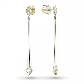 Пусеты из желтого золота с бриллиантом э0301пс07178200