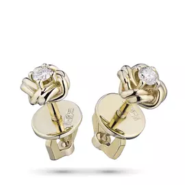 Пусеты из желтого золота с бриллиантом э0301пс11172800