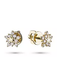 Пусеты из желтого золота с бриллиантом экп03с031902