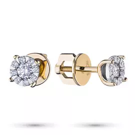 Пусеты из золота с бриллиантами п11с101538