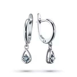 Серьги из белого золота э0912с_0719025_blue
