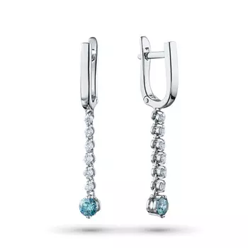 Серьги из белого золота э0912сг02220305_blue