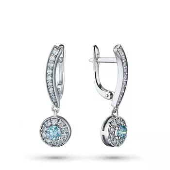 Серьги из белого золота э0912сг02220653_blue