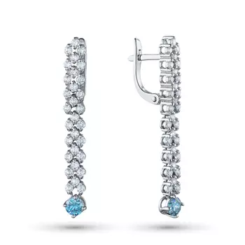 Серьги из белого золота э0912сг02220657_blue