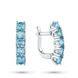 Серьги из белого золота э0912сг03185000_blue