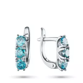 Серьги из белого золота э0912сг04164000_blue