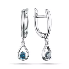 Серьги из белого золота э0912сг04190600_blue