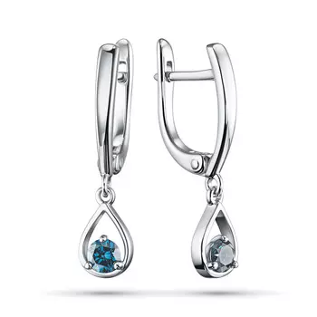 Серьги из белого золота э0912сг04190600_blue