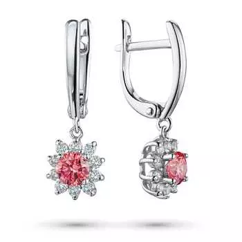 Серьги из белого золота э0912сг04201510_pink