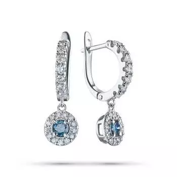 Серьги из белого золота э0912сг04201517_blue