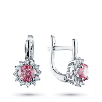 Серьги из белого золота э0912сг05210007_pink