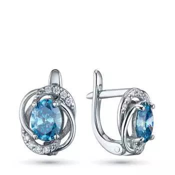Серьги из белого золота э0912сг05220012_blue