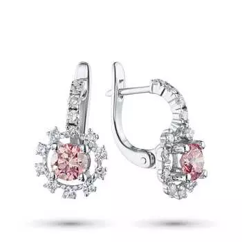 Серьги из белого золота э0912сг06090100_pink