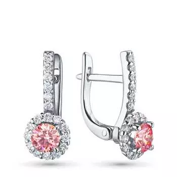 Серьги из белого золота э0912сг06165200_pink