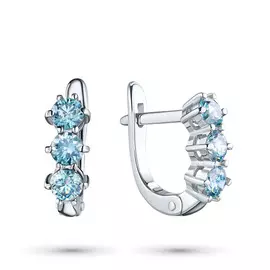 Серьги из белого золота э0912сг07070100