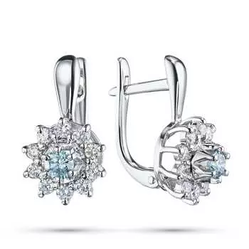 Серьги из белого золота э0912сг07153800_blue