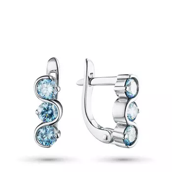 Серьги из белого золота э0912сг07211006_blue
