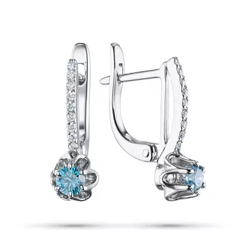 Серьги из белого золота э0912сг08136600_blue