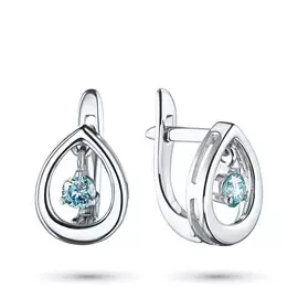 Серьги из белого золота э0912сг08173400_blue