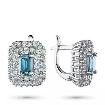 Серьги из белого золота э0912сг09211002_blue