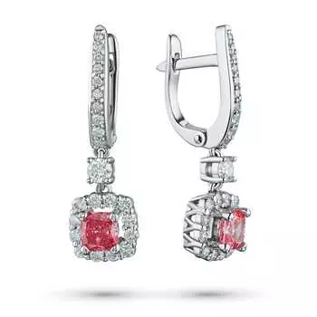 Серьги из белого золота э0912сг09211063_pink