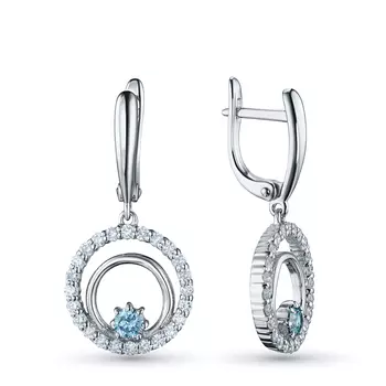 Серьги из белого золота э0912сг10110900_blue