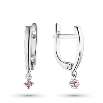 Серьги из белого золота э0912сг11171800_pink
