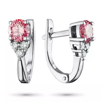 Серьги из белого золота э0912сг11210310_pink