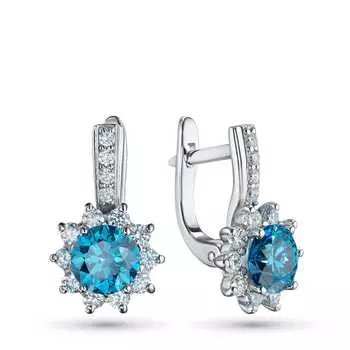 Серьги из белого золота э0912сг11210322_blue
