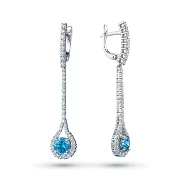 Серьги из белого золота э0912сг11210657_blue