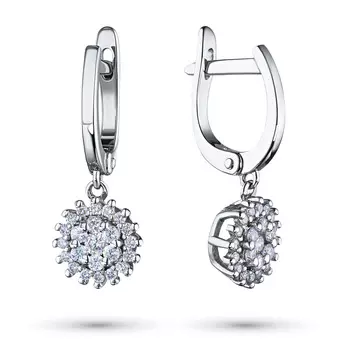 Серьги из белого золота э4712сг06184900