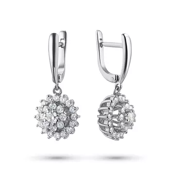 Серьги из белого золота э4712сг07163600