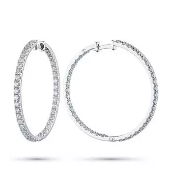 Серьги из белого золота с бриллиантами э0901сг03220902