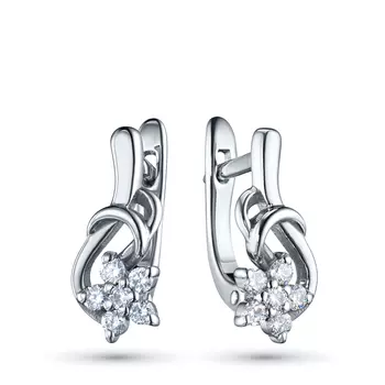 Серьги из белого золота с бриллиантами э0901сг04211038