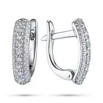 Серьги из белого золота с бриллиантами э0901сг10210119