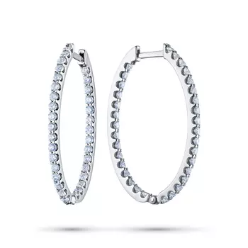 Серьги из белого золота с бриллиантами э0901сг12210612