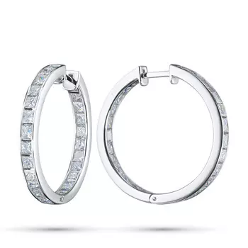 Серьги из белого золота с бриллиантами э0901сг08210602