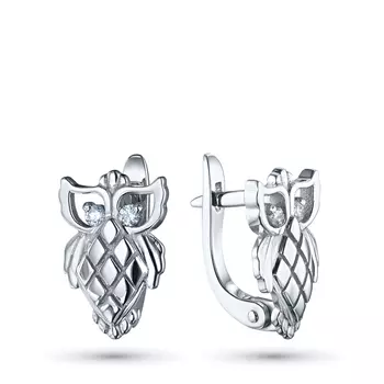 Серьги из белого золота с бриллиантами э0901сг09211017