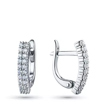 Серьги из белого золота с бриллиантами э4001сг04210303
