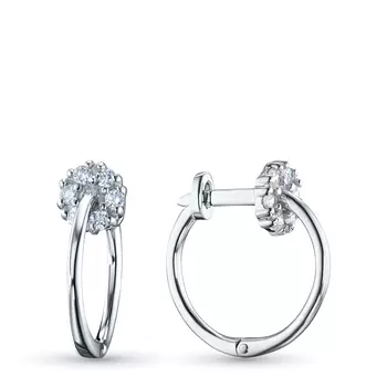 Серьги из белого золота с бриллиантами э4001сг08200353