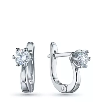 Серьги из белого золота с бриллиантами э4001сг04202648
