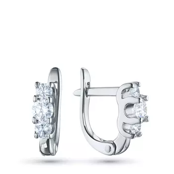 Серьги из белого золота с бриллиантами э4001сг07153600