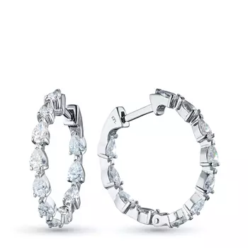 Серьги из белого золота с бриллиантами э0901сг07220604