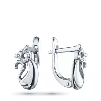 Серьги из белого золота с бриллиантами э0901сг05211001