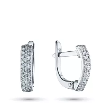 Серьги из белого золота с бриллиантами э0901сг06210107