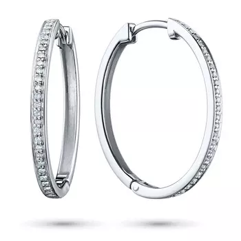 Серьги из белого золота с бриллиантами э0901сг06210116