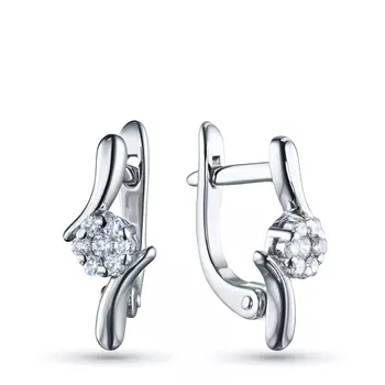 Серьги из белого золота с бриллиантами э0901сг04211020