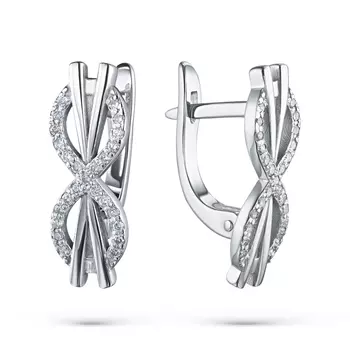 Серьги из белого золота с бриллиантами э0901сг07211010