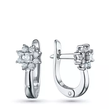 Серьги из белого золота с бриллиантами э0901сг04202566